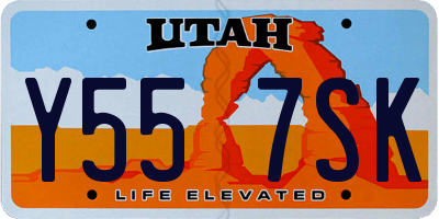 UT license plate Y557SK