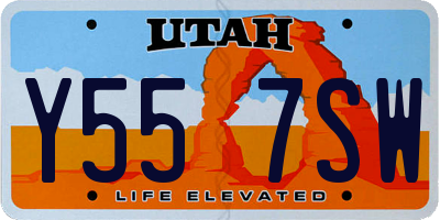 UT license plate Y557SW