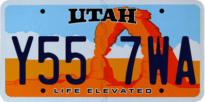 UT license plate Y557WA