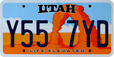 UT license plate Y557YD