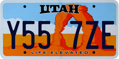 UT license plate Y557ZE