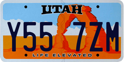 UT license plate Y557ZM