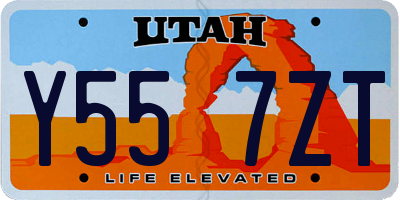 UT license plate Y557ZT