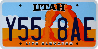UT license plate Y558AE