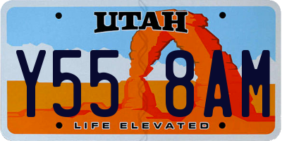 UT license plate Y558AM