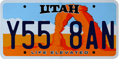 UT license plate Y558AN