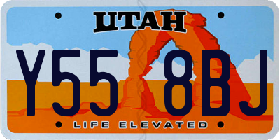 UT license plate Y558BJ