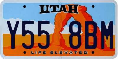 UT license plate Y558BM
