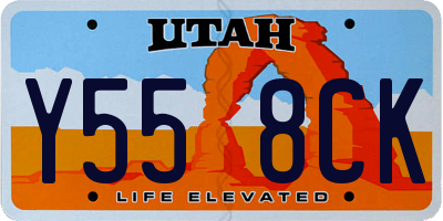 UT license plate Y558CK