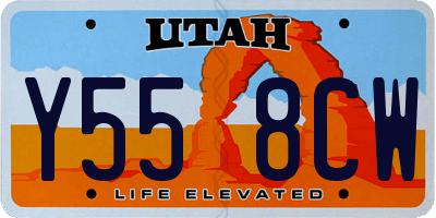 UT license plate Y558CW
