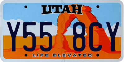 UT license plate Y558CY