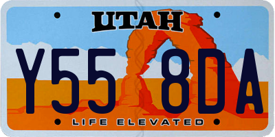 UT license plate Y558DA