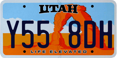 UT license plate Y558DH