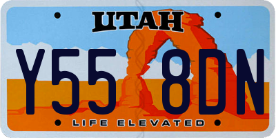 UT license plate Y558DN