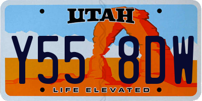 UT license plate Y558DW