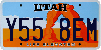 UT license plate Y558EM