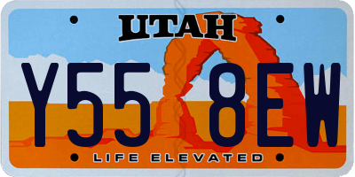 UT license plate Y558EW