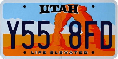 UT license plate Y558FD