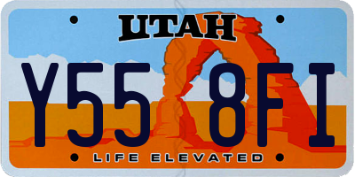 UT license plate Y558FI