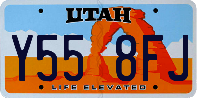 UT license plate Y558FJ