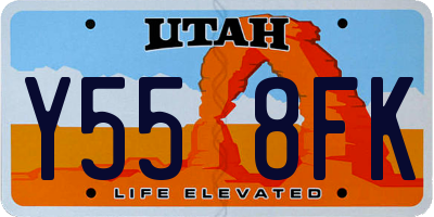 UT license plate Y558FK