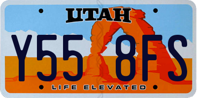 UT license plate Y558FS