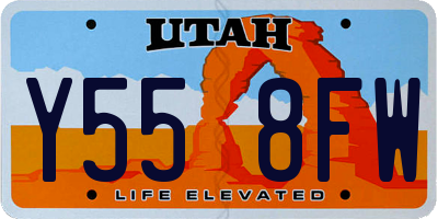 UT license plate Y558FW