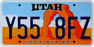 UT license plate Y558FZ