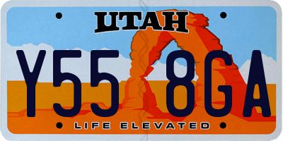 UT license plate Y558GA
