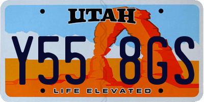UT license plate Y558GS