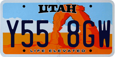 UT license plate Y558GW