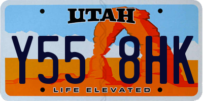 UT license plate Y558HK