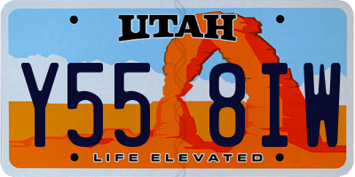 UT license plate Y558IW