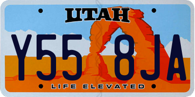 UT license plate Y558JA