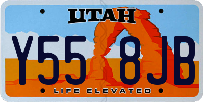 UT license plate Y558JB