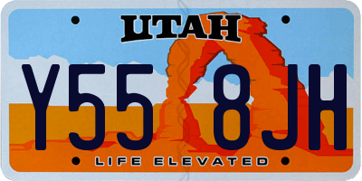 UT license plate Y558JH