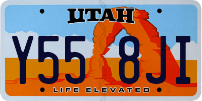 UT license plate Y558JI
