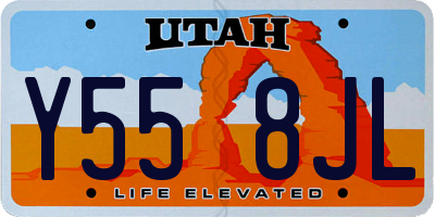 UT license plate Y558JL