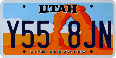 UT license plate Y558JN