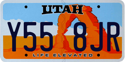 UT license plate Y558JR