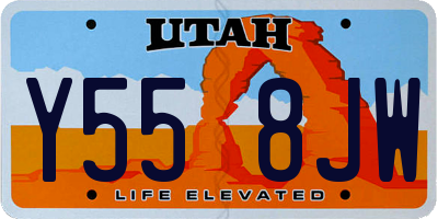 UT license plate Y558JW