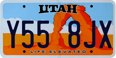 UT license plate Y558JX