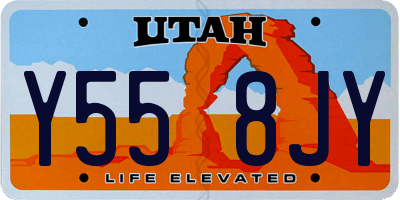 UT license plate Y558JY