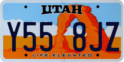 UT license plate Y558JZ