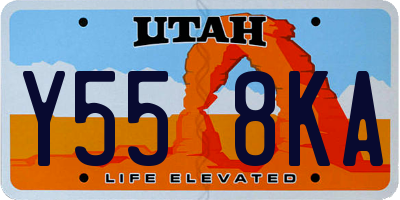 UT license plate Y558KA