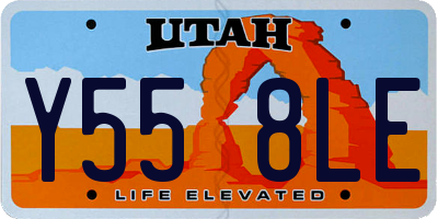 UT license plate Y558LE