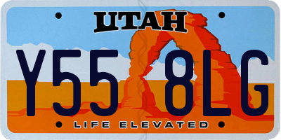 UT license plate Y558LG