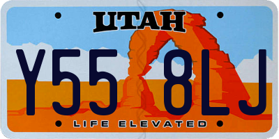 UT license plate Y558LJ