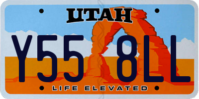 UT license plate Y558LL