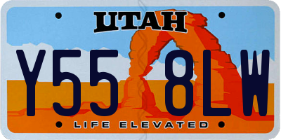 UT license plate Y558LW